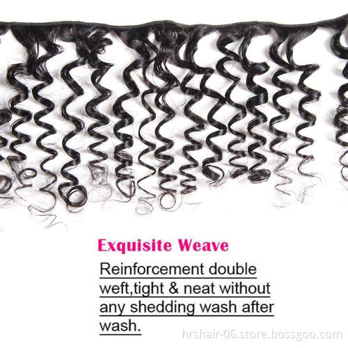 Funmi Curly Human Hair Brazilian Virgin Hair Bouncy Curl 3 Bundles With 4x4 Closure Natural Black Unprocessed Remy Hair